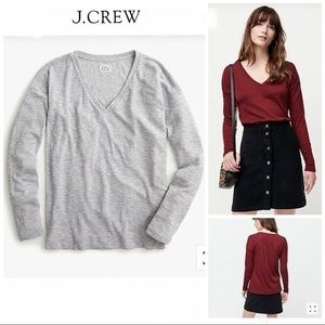 FINAL PRICE! 
J.Crew V-Neck T-shirt in Space Dye Gray Med AB812